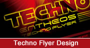 techno flyer design