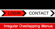 overlapping menus using css & jquery